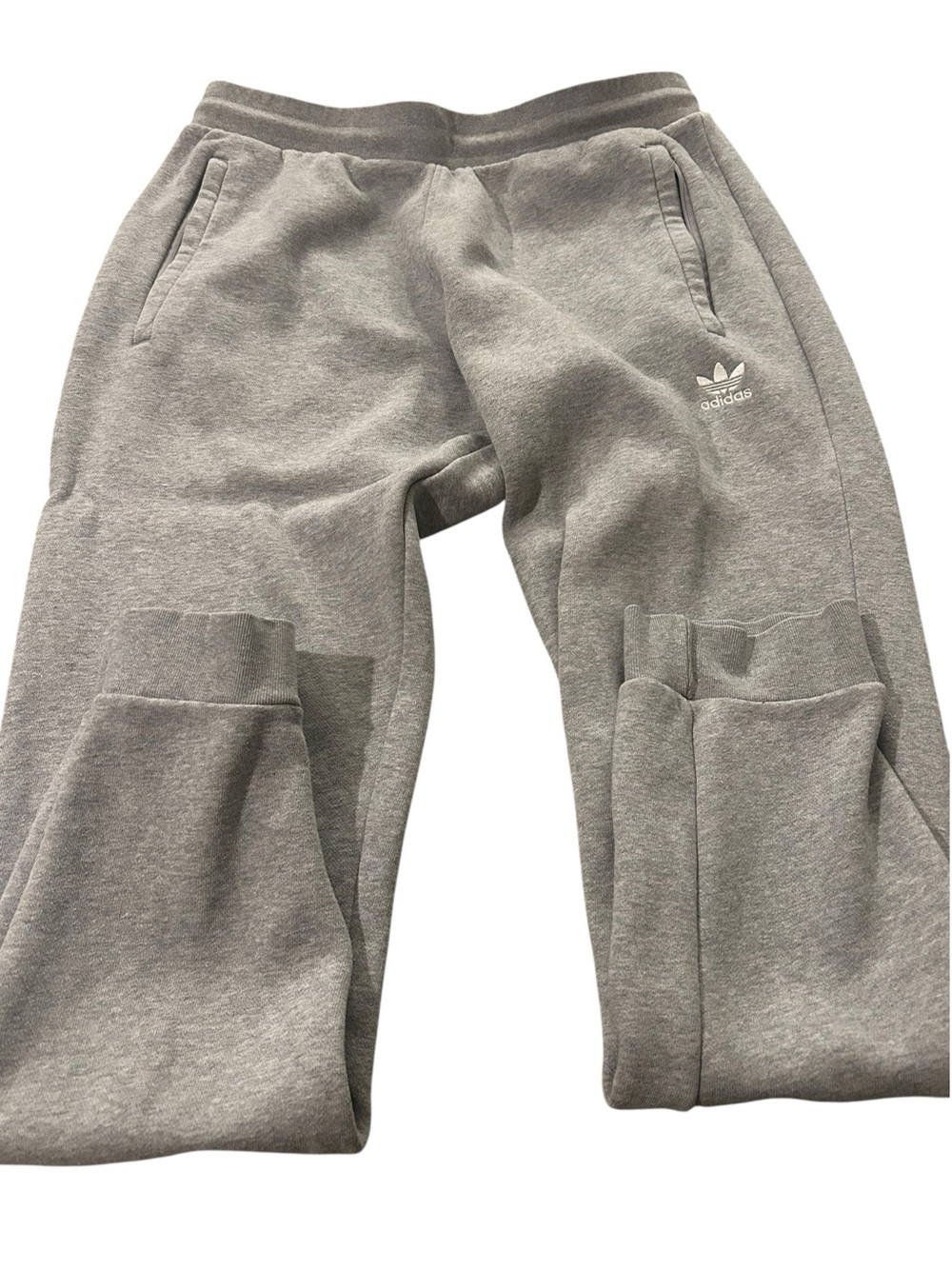 Adidas mens large Grey Trefoil Sweatpants - Comfortable Everyday Bottoms